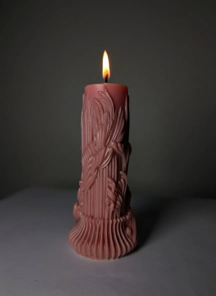 Pillar candle -peach