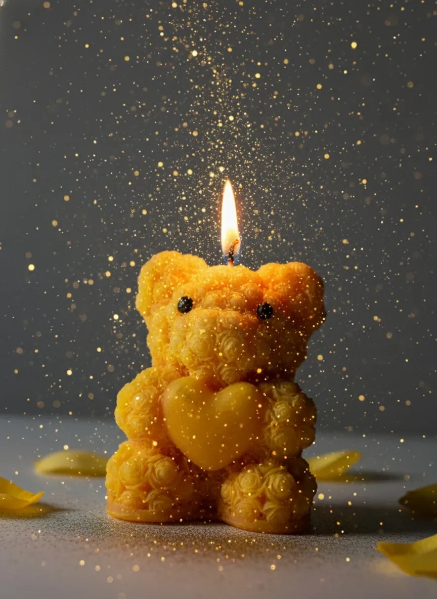 Teddy bear -yellow red