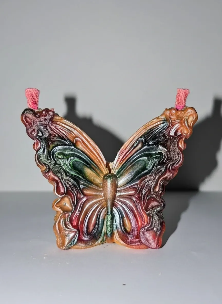 Butterfly Candle multicolour