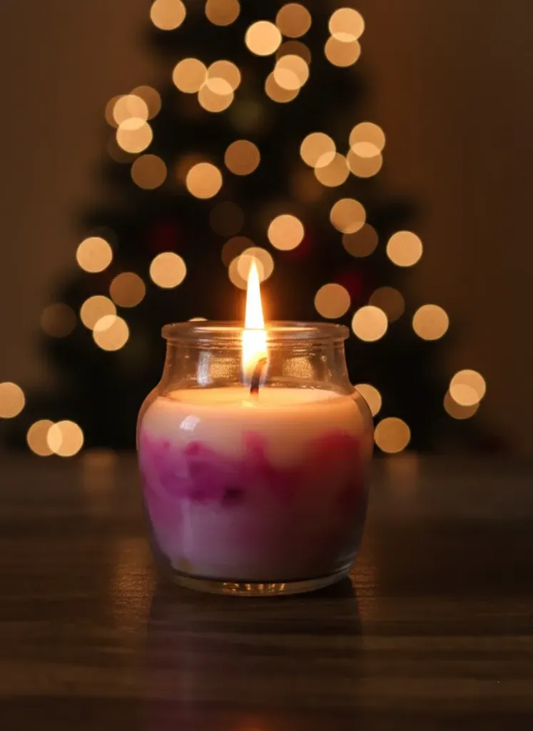 Glass jar candle